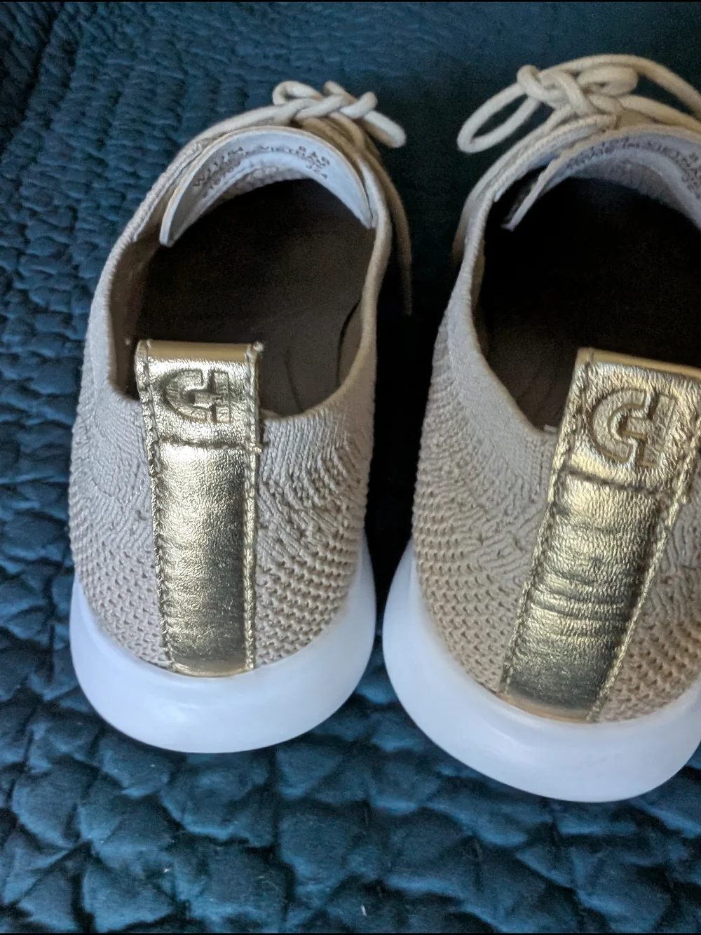 Cole Haan Stitchlite Oxford in Rye Knit with Leather Pull Tab 8.5b Size